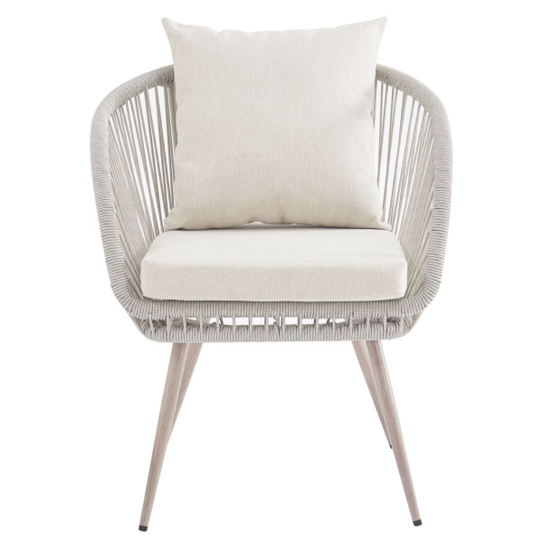 Стілець садовий Vetro Mebel Лукка ODC-10 Айворі/білий дуб-5