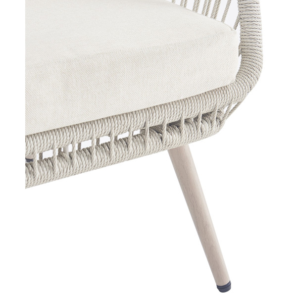 Стілець садовий Vetro Mebel Лукка ODC-10 Айворі/білий дуб-10