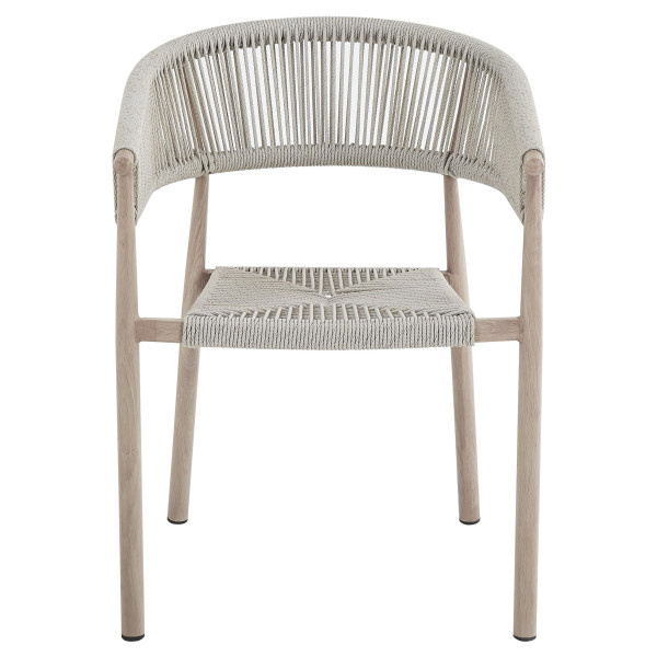 Стілець садовий Vetro Mebel Нолі ODC-20 Айворі/білий дуб-5