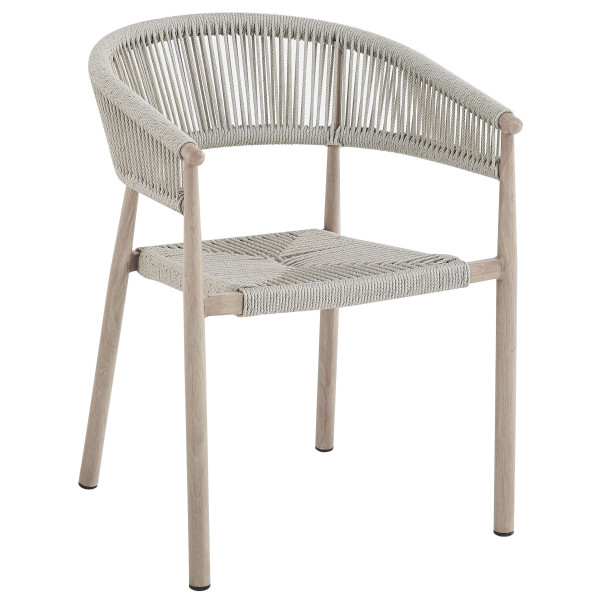 Стілець садовий Vetro Mebel Нолі ODC-20 Айворі/білий дуб-4