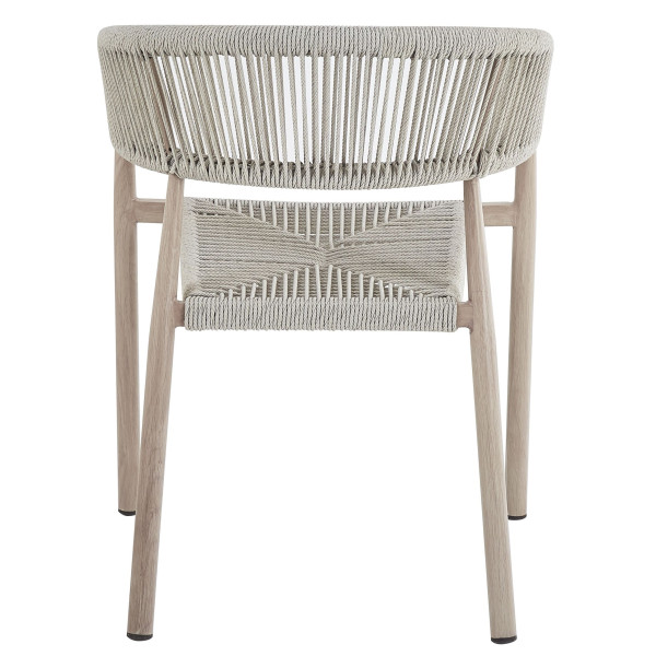 Стілець садовий Vetro Mebel Нолі ODC-20 Айворі/білий дуб-8