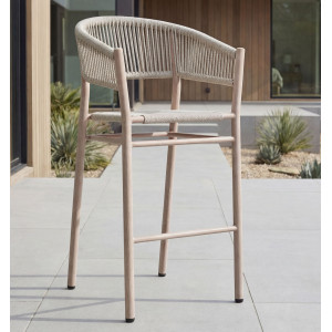 Стул барный садовый Vetro Mebel Равелло ODB-10 Айвори/белый дуб