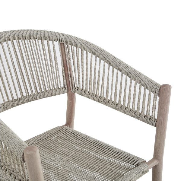 Стілець барний садовий Vetro Mebel Равелло ODB-10 Айворі/білий дуб-8