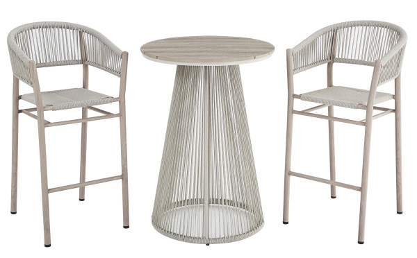 Стілець барний садовий Vetro Mebel Равелло ODB-10 Айворі/білий дуб-9