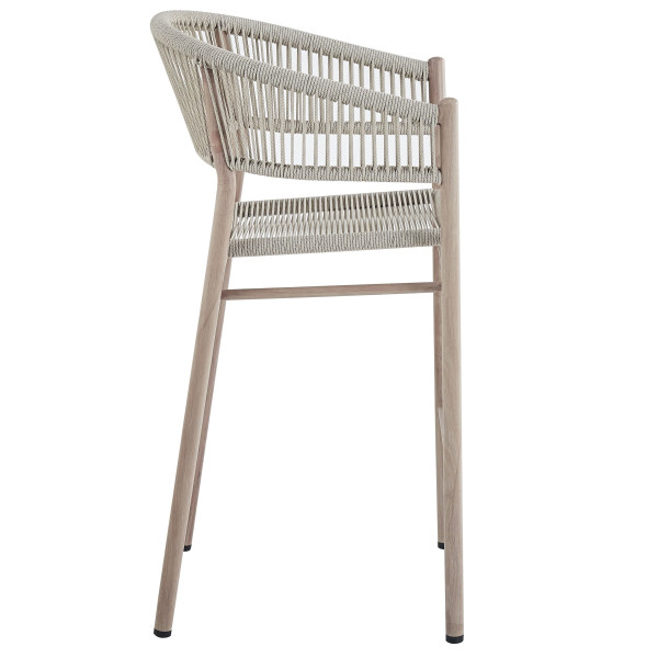 Стілець барний садовий Vetro Mebel Равелло ODB-10 Айворі/білий дуб-6