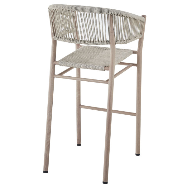 Стілець барний садовий Vetro Mebel Равелло ODB-10 Айворі/білий дуб-7