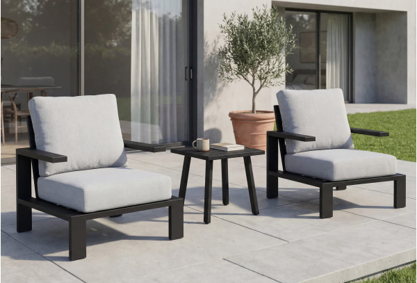 Комплект садовой мебели Vetro Mebel Тахо ODS-4 Светло-серый/черный-0