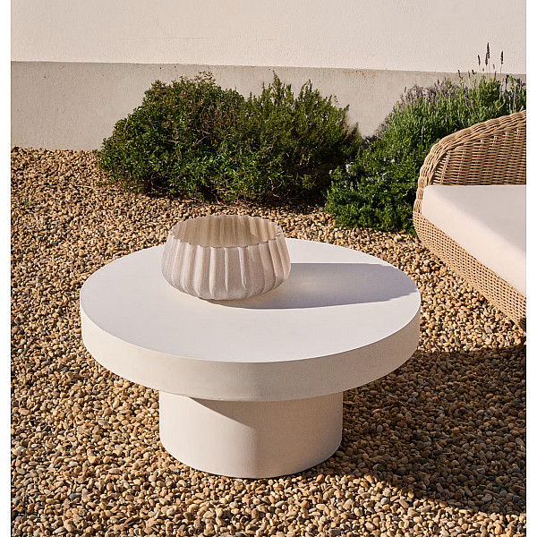 Журнальний столик La Forma AIGUABLAVA J0300040PR05 Білий Ø 66 см-0