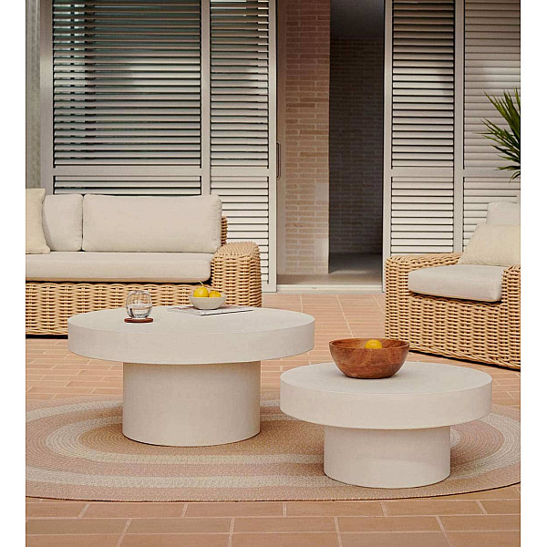 Журнальний столик La Forma AIGUABLAVA J0300040PR05 Білий Ø 66 см-1