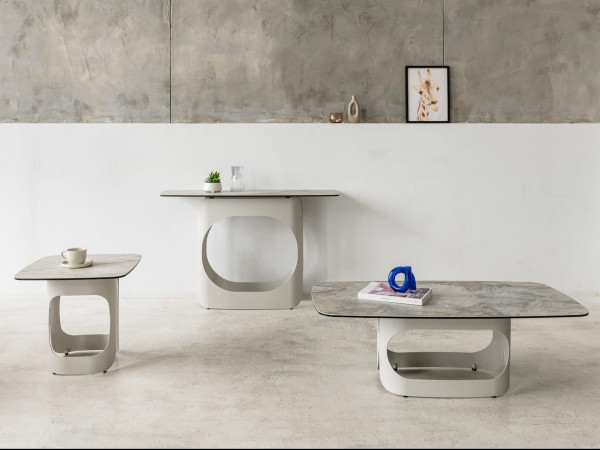 Кавовий стіл Vetro Mebel Арно сільвер рівер/айворі-4