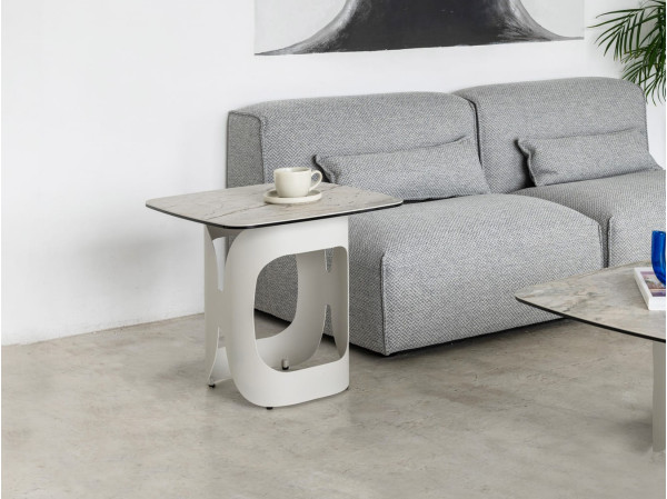 Кавовий стіл Vetro Mebel Арно сільвер рівер/айворі-2