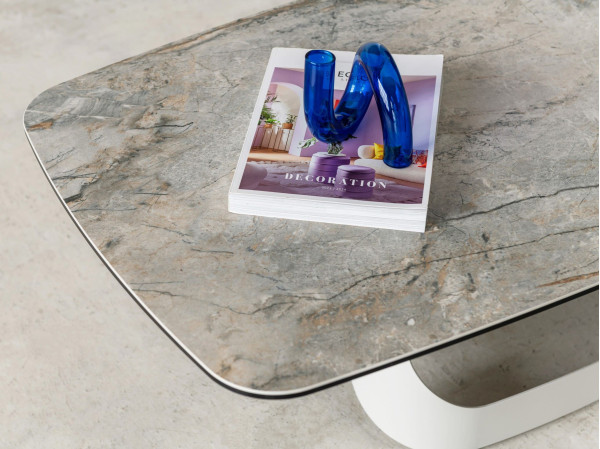 Журнальний стіл Vetro Mebel Арно сільвер рівер/айворі-5