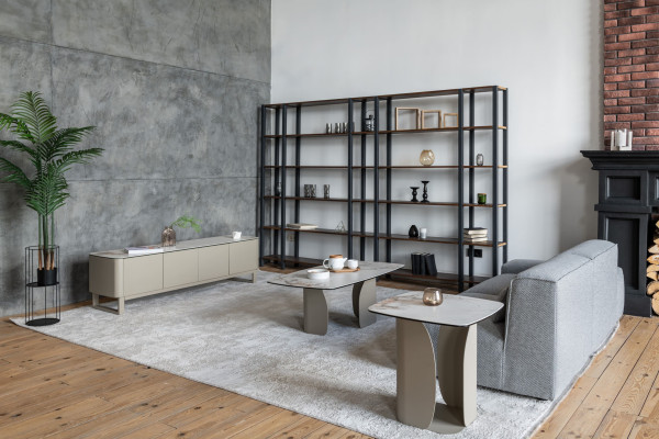 Журнальний стіл Vetro Mebel Крістіано Аврора голд/бежевий-5