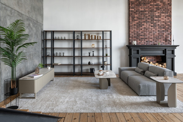 Журнальний стіл Vetro Mebel Крістіано Аврора голд/бежевий-4