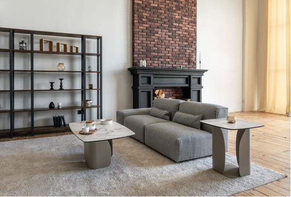 Журнальний стіл Vetro Mebel Крістіано Аврора голд/бежевий-3