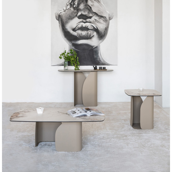 Кофейный стол Vetro Mebel Кристиано Аврора голд/бежевый-1