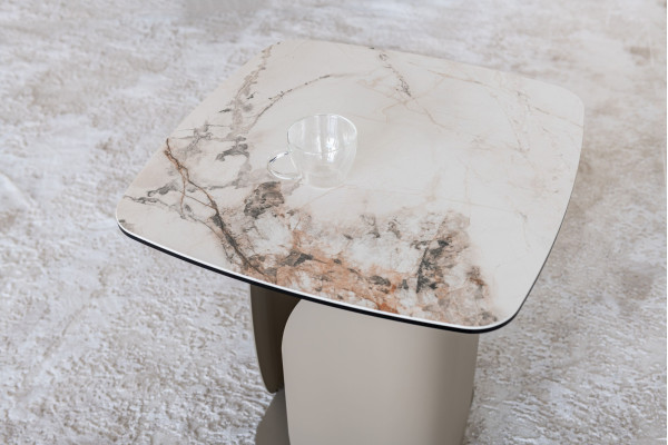 Кофейный стол Vetro Mebel Кристиано Аврора голд/бежевый-2