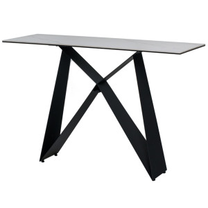 Консоль Vetro Mebel Бруно Білий мармур-чорний