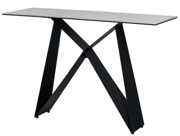 Консоль Vetro Mebel Бруно Білий мармур-чорний-0