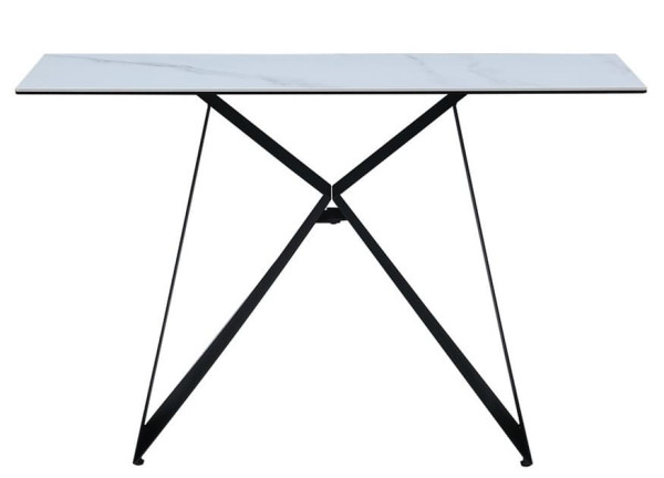 Консоль Vetro Mebel Бруно Білий мармур-чорний-2