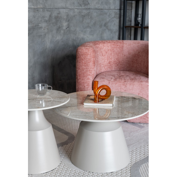 Комплект журнальних столів Vetro Mebel CT-42 Дадді містик грей/капучіно-2