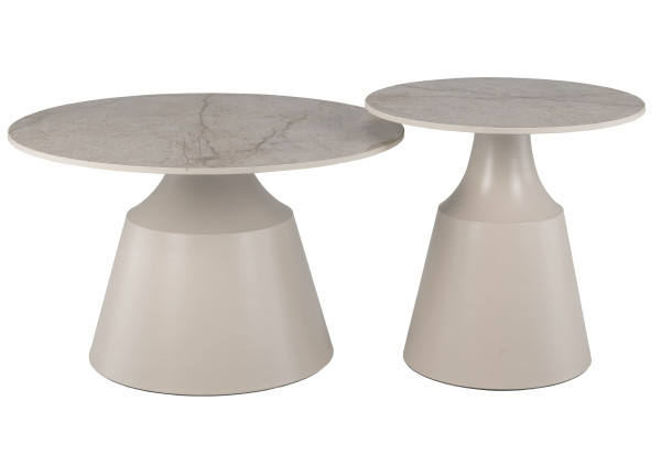 Комплект журнальних столів Vetro Mebel CT-42 Дадді містик грей/капучіно-3