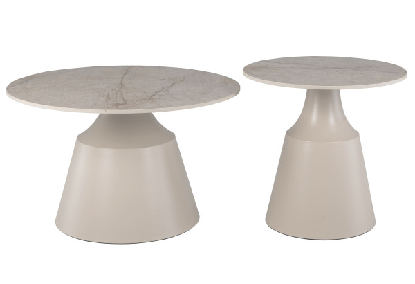 Комплект журнальних столів Vetro Mebel CT-42 Дадді містик грей/капучіно-5