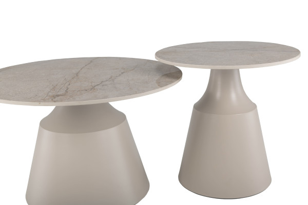 Комплект журнальних столів Vetro Mebel CT-42 Дадді містик грей/капучіно-6