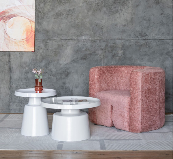 Комплект журнальних столів Vetro Mebel CT-45 Беніто білий/білий-0