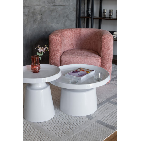 Комплект журнальних столів Vetro Mebel CT-45 Беніто білий/білий-3