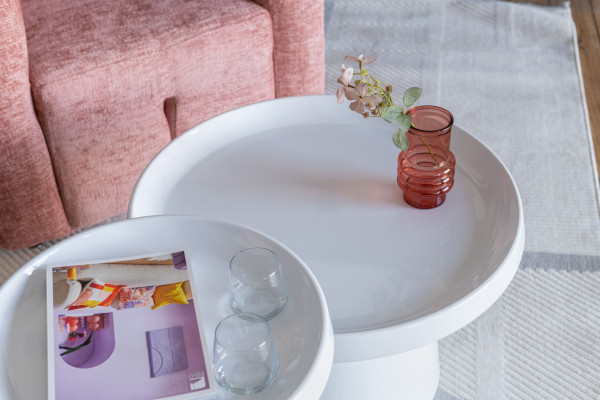 Комплект журнальних столів Vetro Mebel CT-45 Беніто білий/білий-4