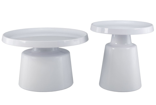 Комплект журнальних столів Vetro Mebel CT-45 Беніто білий/білий-5