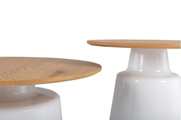 Комплект журнальних столів Vetro Mebel CT-50 Ютта дуб/білий-9