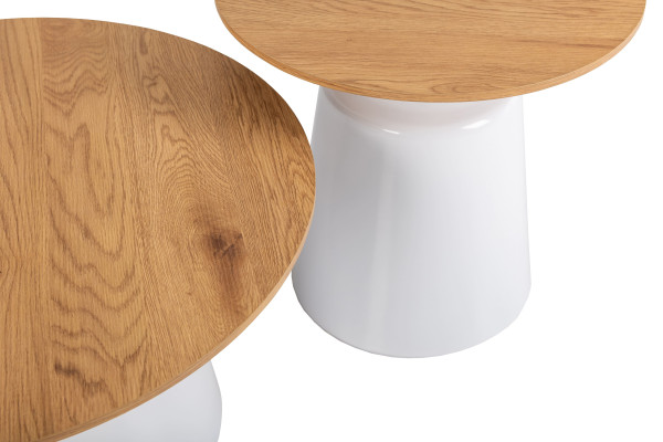 Комплект журнальних столів Vetro Mebel CT-50 Ютта дуб/білий-8