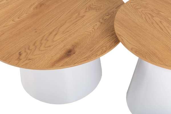 Комплект журнальних столів Vetro Mebel CT-50 Ютта дуб/білий-7