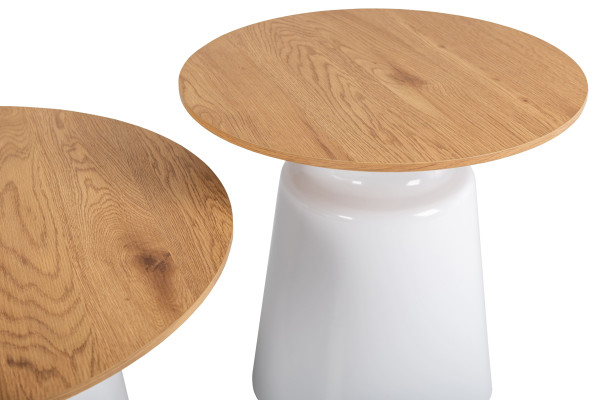 Комплект журнальних столів Vetro Mebel CT-50 Ютта дуб/білий-6