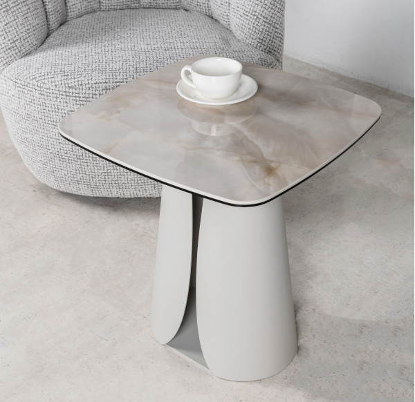 Кавовий стіл Vetro Mebel Лунаріо Айворі онікс/айворі-2