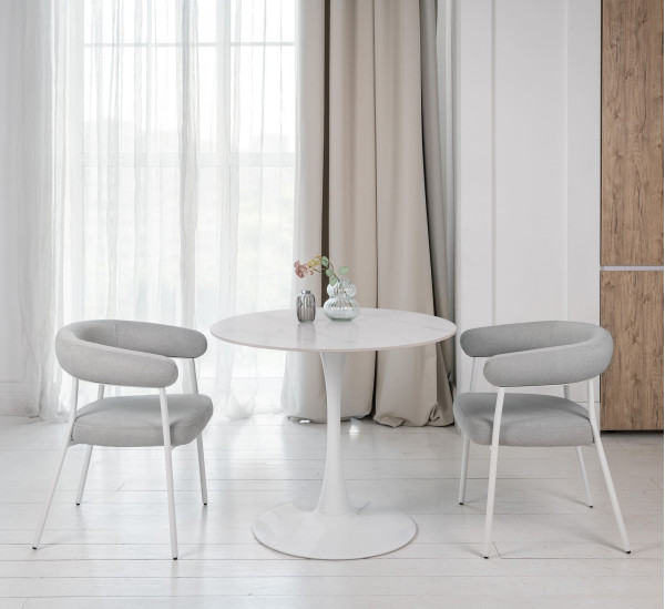 Керамічний стіл обідній Vetro Mebel T-325 Каса вайт-білий-0