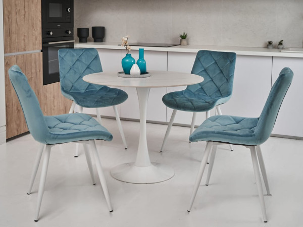 Керамічний стіл обідній Vetro Mebel T-325 Каса вайт-білий-2