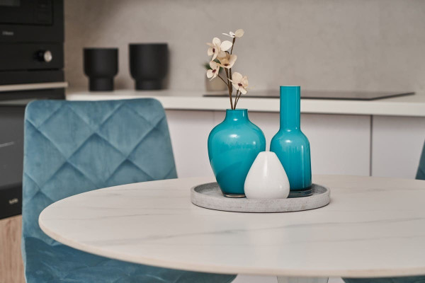 Керамічний стіл обідній Vetro Mebel T-325 Каса вайт-білий-3