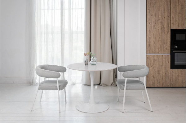 Керамічний стіл обідній Vetro Mebel T-325 Каса вайт-білий-1