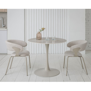 Керамічний стіл обідній Vetro Mebel T-325 Містик грей-капучіно