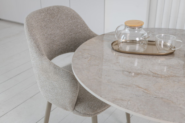 Керамический стол обеденный Vetro Mebel T-325 Мистик грей-капучино-5