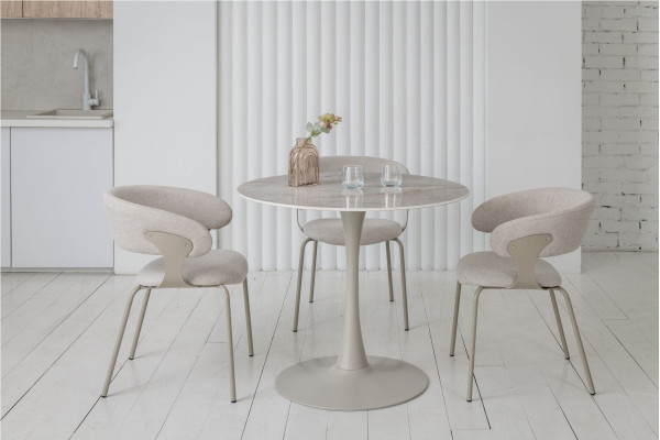 Керамический стол обеденный Vetro Mebel T-325 Мистик грей-капучино-1