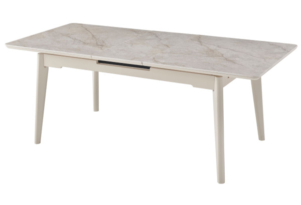 Керамічний стіл розкладний обідній Vetro Mebel TM-125 Містик грей/капучіно-10