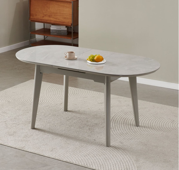 Керамический стол раскладной обеденный Vetro Mebel TM-126-1 Калакатта мрамор/серый-0
