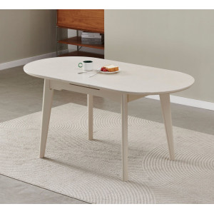 Керамический стол раскладной обеденный Vetro Mebel TM-126-1 Крема саббия/капучино