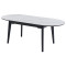 Керамічний стіл розкладний обідній Vetro Mebel TM-126 Білий мармур/чорний-5-thumb