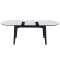 Керамічний стіл розкладний обідній Vetro Mebel TM-126 Білий мармур/чорний-3-thumb