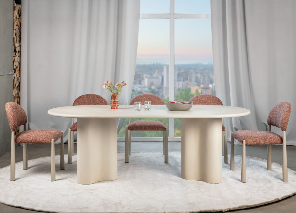 Обідній стіл Vetro Mebel Кліо TM-220 Бетон-1